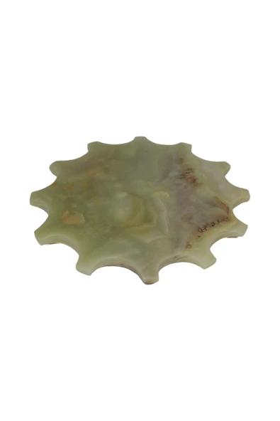 taru pasaj Oniks Doğal Taş Teslim Taşı - 15 cm Çapında El Yapımı Özel Tasarım - Resim 7