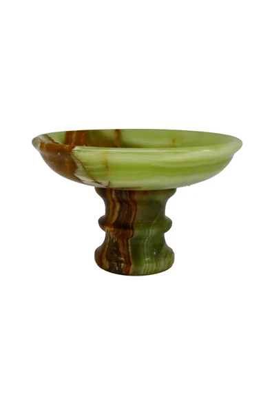 taru pasaj El Yapımı Dekoratif Oniks Doğal Taş Ayaklı Çanak | Şık Dekor & Özel Hediye - Resim 4