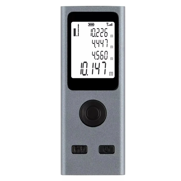 ShopyTech Mini USB Şarjlı Lazer Metre 50 m Dijital Mesafe Ölçer Alan/Hacim Hesabı Pisagor Sürekli Ölçüm ürün görseli 1