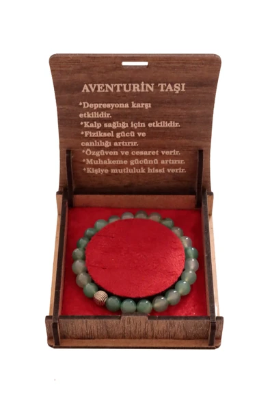 taru pasaj Doğal Aventurin Taşı Bileklik – Muhakeme Gücünü ve Mutluluğu Arttırın - Resim 2