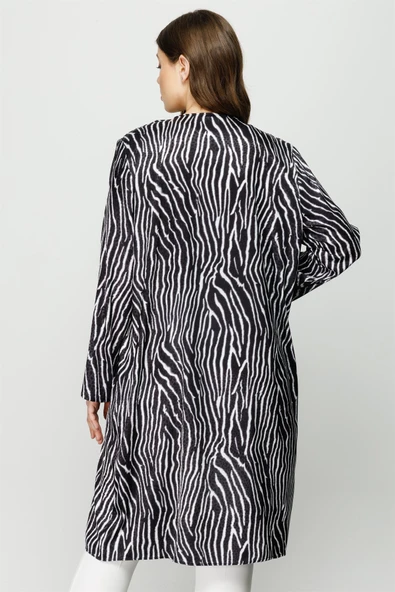 4229 GİLDA ZEBRA DESEN İKİLİ UZUN TUNİK - Resim 5