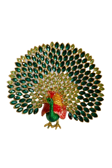 taru pasaj Kristal Taşlı Metal Tavus Kuşu Biblo – El İşçiliği Dekoratif Figür – 17x16 cm ürün görseli