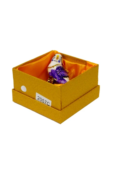 hediye "metal Papağan Biblosu -3 Farklı Renk Varyantlı, Kristal Taşlı Dekoratif Biblo - 8 Cm" - Resim 6