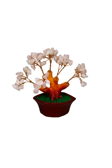 taru pasaj Pembe Kuvars Doğal Taşlı Bonsai Hayat Ağacı - Aşk ve Pozitif Enerji - Resim 3