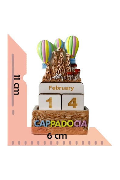 taru pasaj Renkli Dekoratif Hediyelik Masa Takvimi - Cappadocia Temalı, Süs Eşyası ve Pratik Tarih Gösterimi - 3