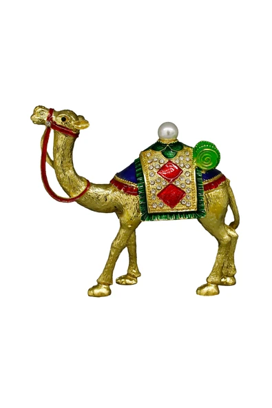 taru pasaj Metal Kristal Taş İşlemeli Dekoratif Deve Biblosu - Şık ve Benzersiz Tasarım - Resim 2