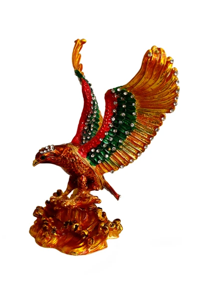 taru pasaj Kristal Taş İşlemeli Metal Kartal Figürü - Gösterişli ve Dekoratif Dayanıklı Ürün - Resim 3