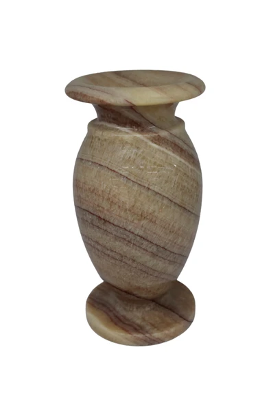 taru pasaj "Doğal Oniks Küp Model Vazo – 20 cm El Yapımı Dekoratif Tasarım" - Resim 7