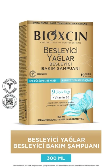 Bioxcin Besleyici Yağlar Bakım Şampuanı 300 ML - Sülfatsız, Kuru ve Yıpranmış Saçlar Saç Dökülme Karşıtı - Resim 2
