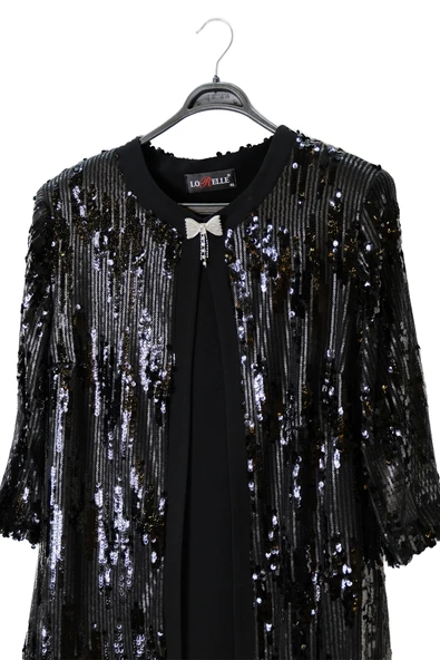 3956 LORELLE ELBİSE CEKETLİ TAKIM - Resim 4