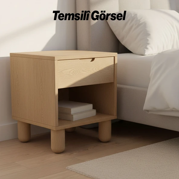 Bohem 10 cm Doğal Ahşap Ayak Boyasız Ham Silindir Mobilya Koltuk Kanepe Ayağı Metal Aparat Dahil - Resim 7