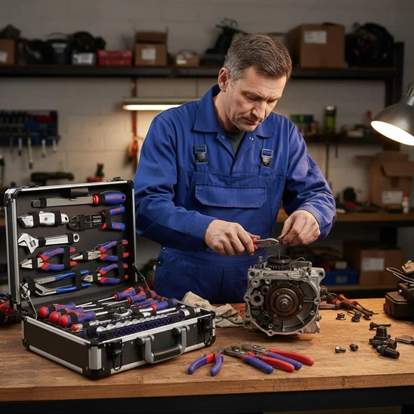 WORKPRO WP209100 297 Parça CR-V Profesyonel El Aleti Tamir Seti Tamir Bakım Çantası - Resim 7