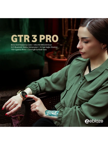 ZEBLAZE GTR 3 PRO CHAMPAGNE GOLD - Resim 4