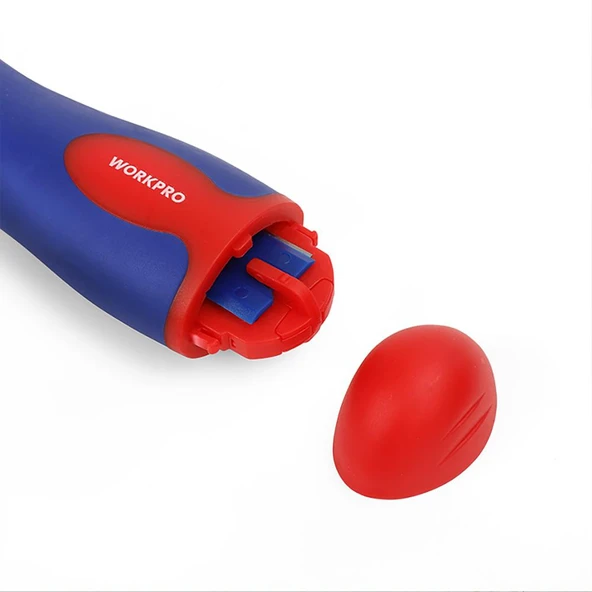 WORKPRO WP219004 40mm Geri Çekilebilir Profesyonel Kazıyıcı + 4 Parça Kazıma Bıçak Seti - Resim 3