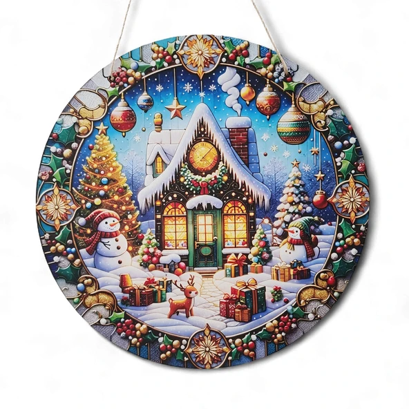 Kardan Adamlı Yeni Yıl Evi Kapı ve Duvar Süsü ürün görseli