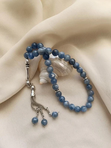 Tesbih 33 lü 08 mm Doğal Taş Kyanit AAA Kalite Tesbih ürün görseli