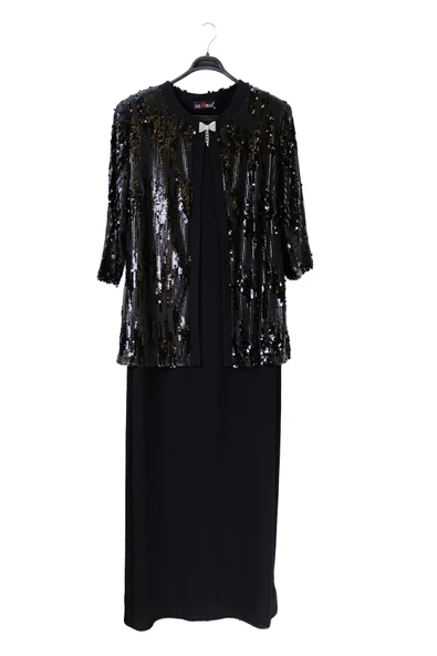 3956 LORELLE ELBİSE CEKETLİ TAKIM - Resim 2