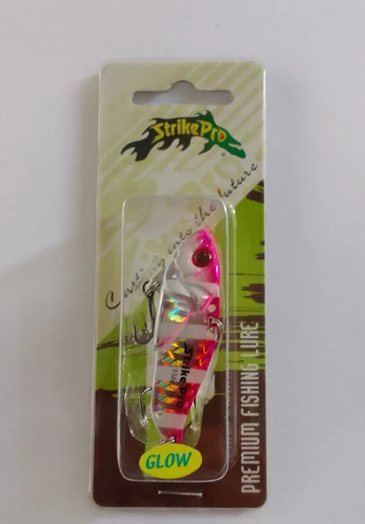 STRİKE PRO 5.5 CM VİBRASYON JİG YEM GLOW SIN049L (PINK ZEBRA) - Resim 3