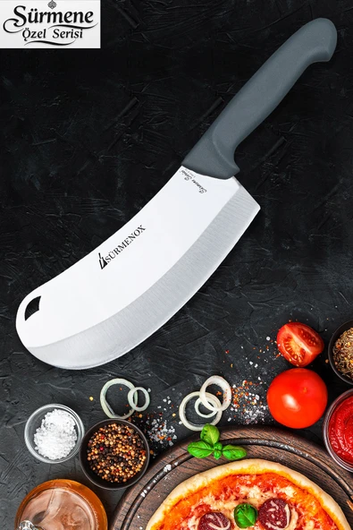 Sürmene Gri Serisi Mutfak Bıçak Seti Pizza Börek Pide Bıçağı Salata Bıçağı 2 Li Set HDS-864 - Resim 3