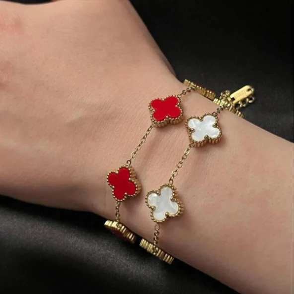 E2M BİLEKLİK VE TELEFON TUTUCU YONCA KIRMIZI - Resim 2