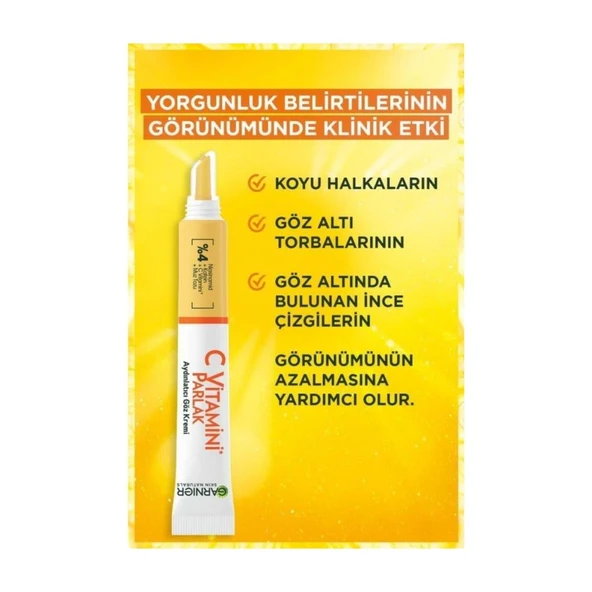 Garnier C Vitamini Parlak Aydınlatıcı Göz Kremi 15Ml - Resim 3