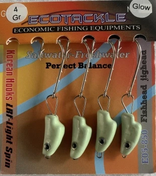 ECOTACKLE GLOW (FOSFORLU) RENKLİ BALIK KAFALI 4 GRAM HAREKETLİ ZOKA ürün görseli