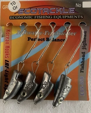 ECOTACKLE 10 GRAM GRİ RENKLİ BALIK KAFALI ZOKA - Resim 2