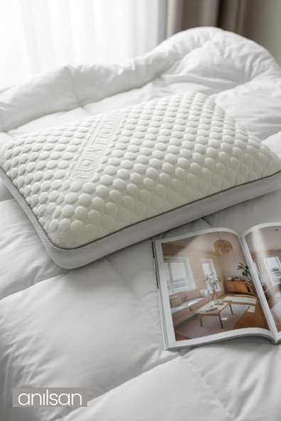 Nano Jel Çift Kişilik Yorgan + 2'li Nano Jel Yastık 50x70, 1200GR Set - Resim 2