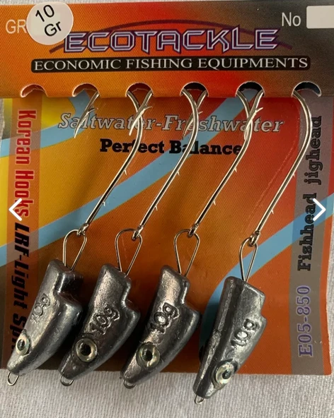 ECOTACKLE 10 GRAM GRİ RENKLİ BALIK KAFALI ZOKA - Resim 6