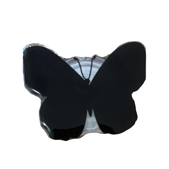 E2M POP SOCKET TELEFON TUTUCU KELEBEK SİYAH ürün görseli