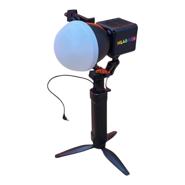 GDX ML40 RGB Telefon Vlog Seti + El Tipi Powerbank Tripod Batarya ürün görseli 1