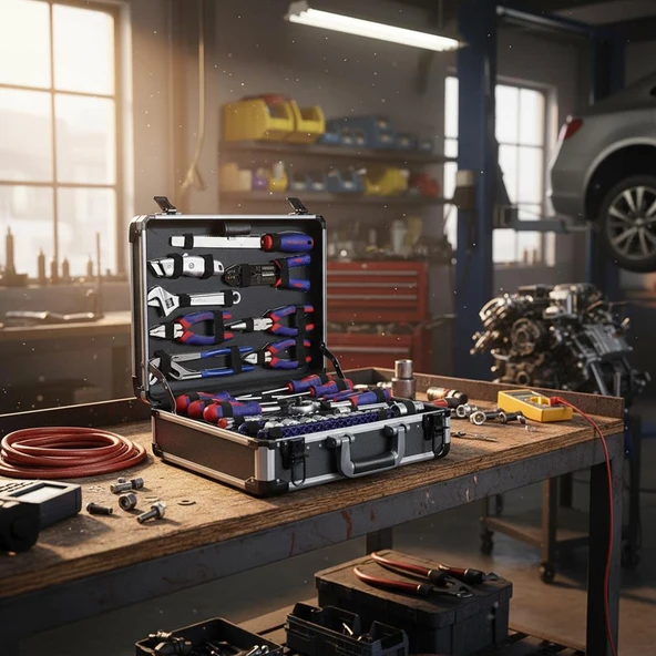 WORKPRO WP209100 297 Parça CR-V Profesyonel El Aleti Tamir Seti Tamir Bakım Çantası - Resim 4