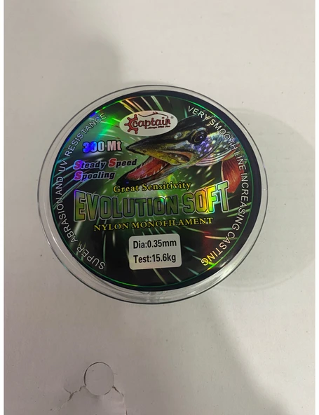 CAPTAİN  0.35 MM 300 METRE EVOLUTION SOFT NYLON MONOFILAMENT MİSİNA - Resim 2