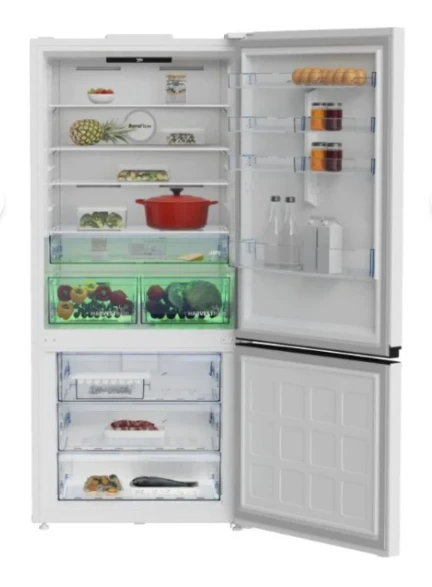 Beko 683613 EB Çift Kapılı No Frost 615lt Beyaz Kombi Dijital Gösterge Alttan Donduruculu Buzdolabı - Resim 2