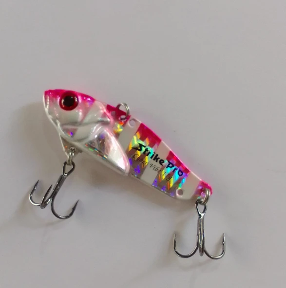 STRİKE PRO 5.5 CM VİBRASYON JİG YEM GLOW SIN049L (PINK ZEBRA) ürün görseli