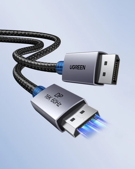UGREEN Displayport 16K 60Hz Male to Male Örgülü Kablo 1m, 55567 - Resim 2