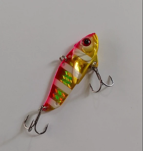 STRİKE PRO 5.5 CM VİBRASYON JİG YEM GLOW SIN52L (GOLD  ZEBRA) - Resim 3