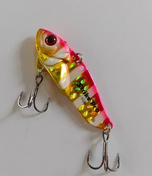 STRİKE PRO 5.5 CM VİBRASYON JİG YEM GLOW SIN52L (GOLD  ZEBRA) - Resim 4