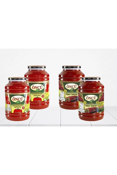 4300 g Domates Salçası + 4300 g Acı Biber Salçası 4 adet ürün görseli 1