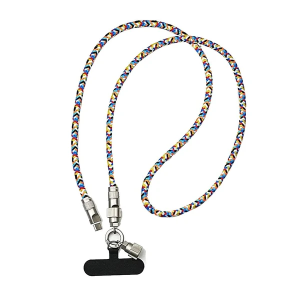 E2M BOYUN KABLO TYPE-C TO TYPE-C 120CM DATA KABLOSU RENKLİ ürün görseli