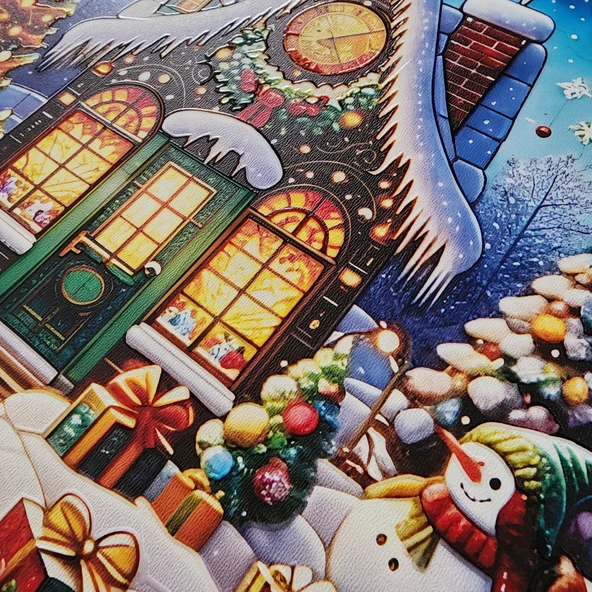 Kardan Adamlı Yeni Yıl Evi Kapı ve Duvar Süsü - Resim 4