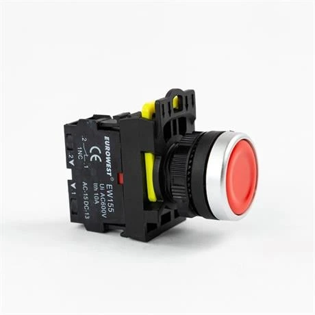 Eurowest Yaylı Stop Buton Kırmızı ( 5 ADET ) ürün görseli 1