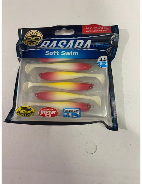 LUCKY  JOHN  BASARA 3D SOFT  SWİM  3.5'' (8.89 CM )  TR005  6P SİLİKON  YEM ürün görseli