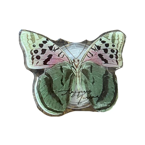 E2M POP SOCKET TELEFON TUTUCU BENEKLİ KELEBEK YEŞİL ürün görseli