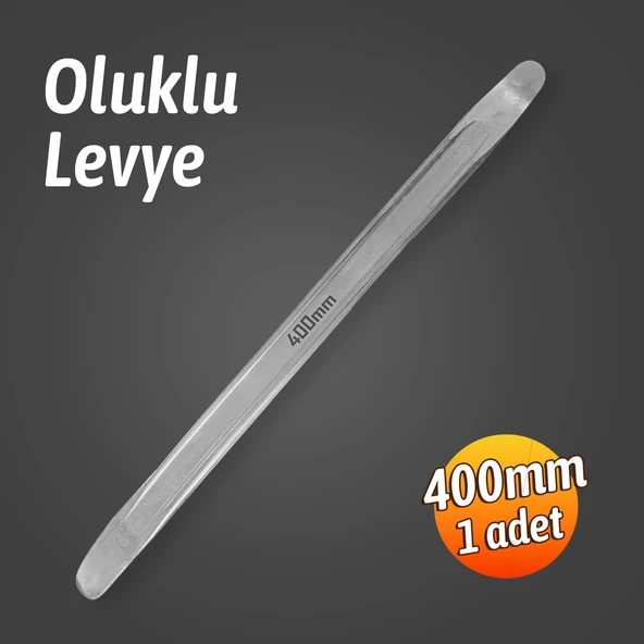 EL500 Oluklu Levye 400MM Gümüş Gri Profesyonel ve Hobi Amaçlı - Resim 2