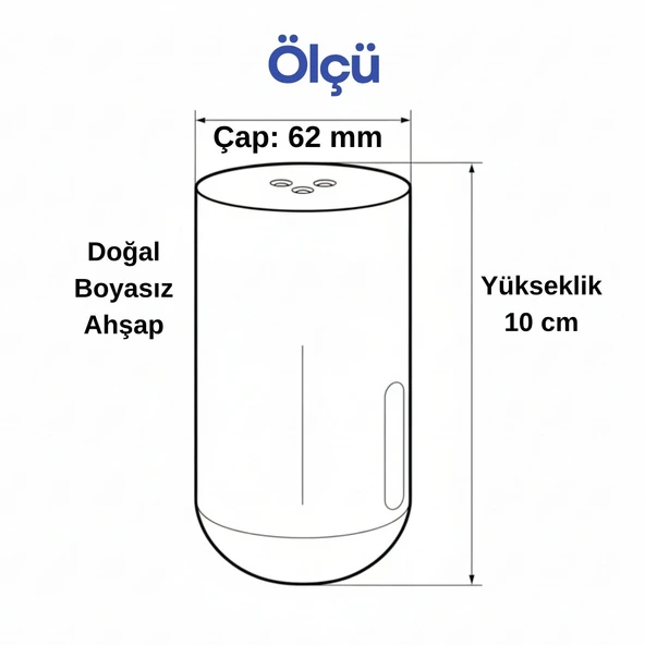 Bohem 10 cm Doğal Ahşap Ayak Boyasız Ham Silindir Mobilya Koltuk Kanepe Ayağı Metal Aparat Dahil - Resim 4