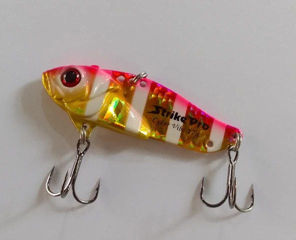 STRİKE PRO 5.5 CM VİBRASYON JİG YEM GLOW SIN52L (GOLD  ZEBRA) - Resim 2