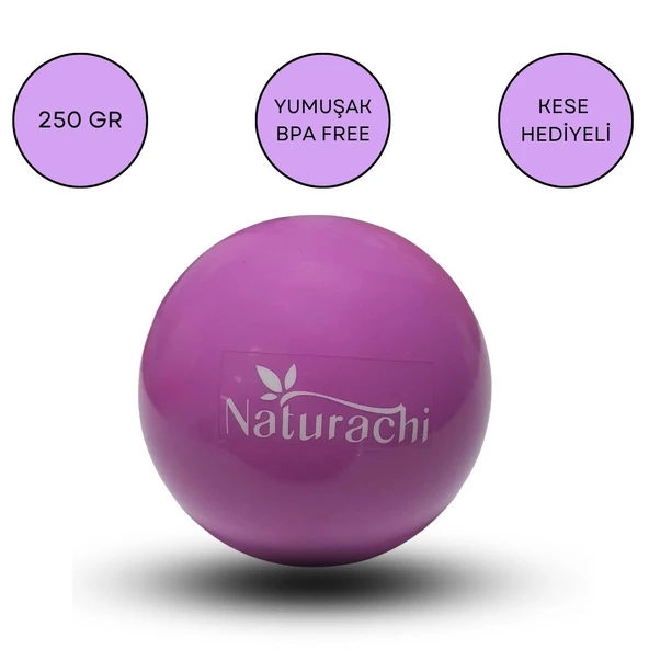 Face Yoga Ball Özel Üretimli 250 Gr Yüz Egzersiz & Masaj Topu Mor Renk - Resim 2