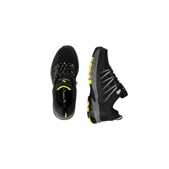 Erkek Su Geçirmez Siyah Sarı Outdoor Ayakkabı - Resim 3