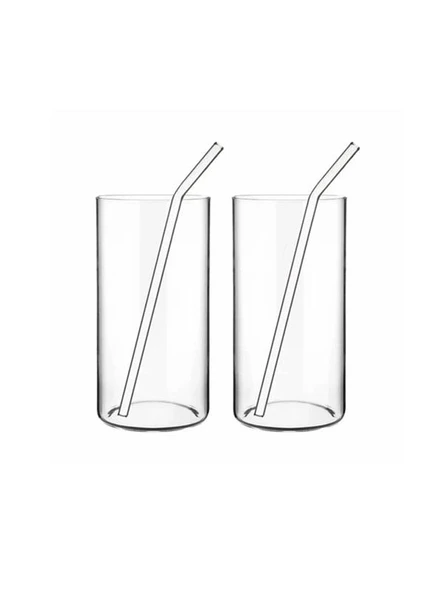 Borex Borosilikat Pipetli Meşrubat Bardağı 2li - Resim 2